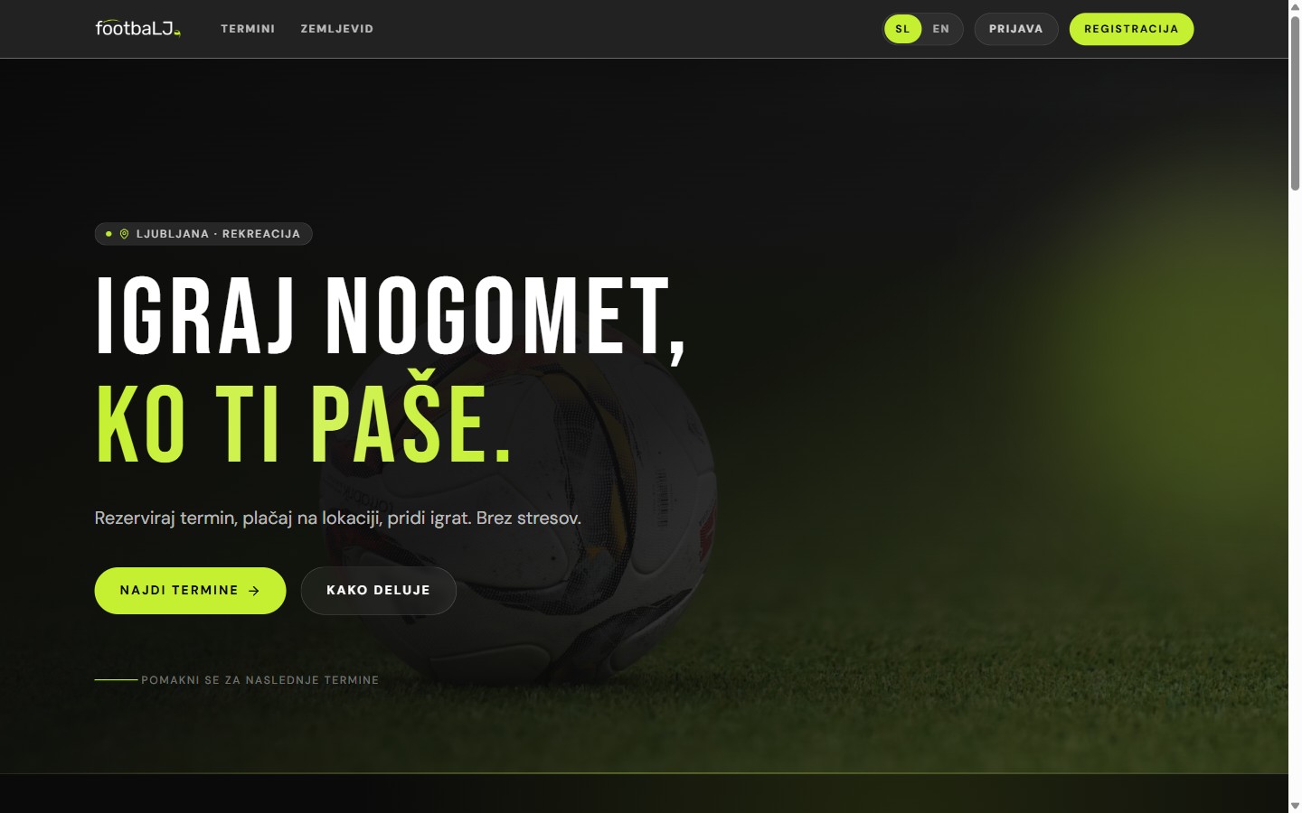 Footbalj pickup football booking website